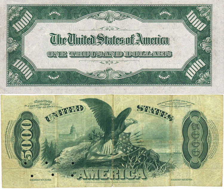 united states currency large denominations wikiversity