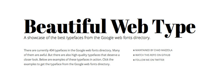 Beautiful Web Type