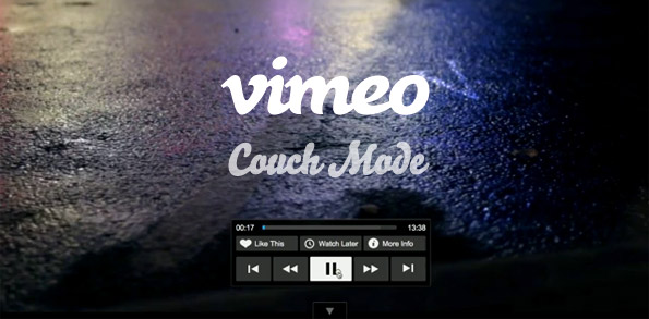 Vimeo Couch Mode